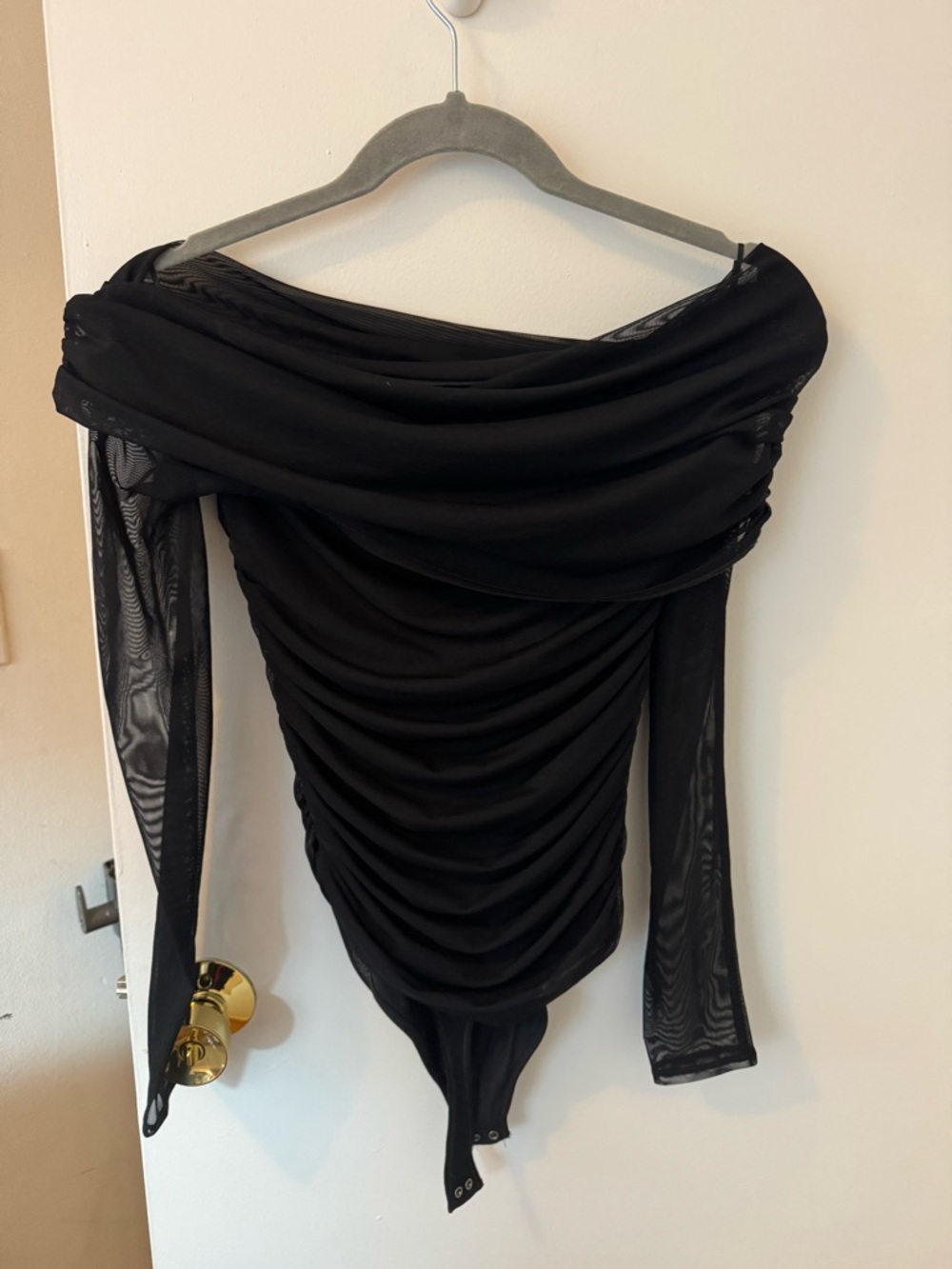 Abercrombie long sleeve mesh bodysuit